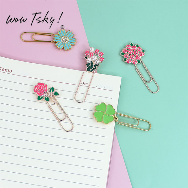 2021 Novelty Flower Decorative Bookmark Paperclips TK-PP02