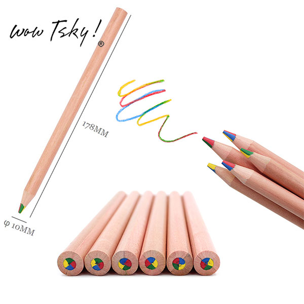 4 in 1 Rainbow Colour Pencil for Children Drawing TK-CP01