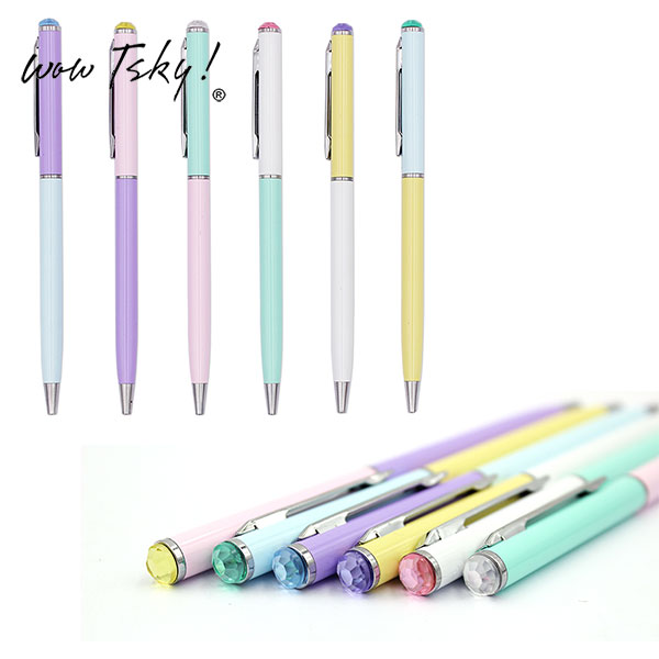 Fashion Design Crystal Topper Pastel Pens TK-BP01