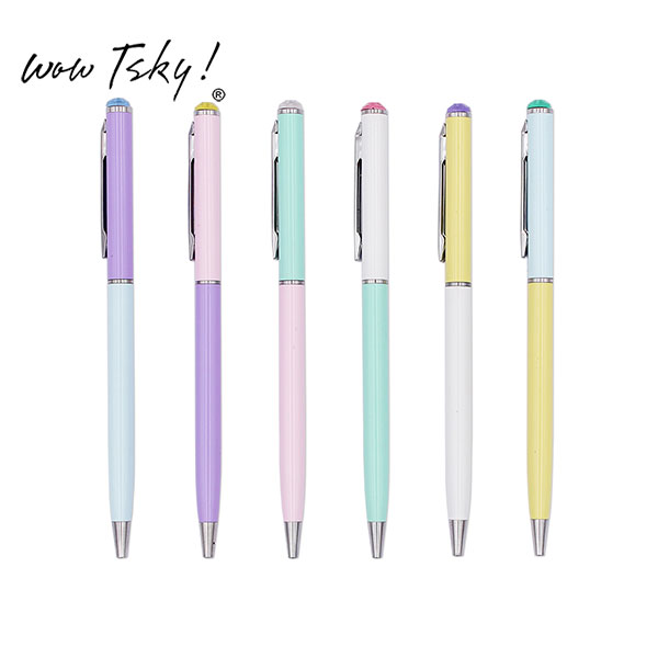 Fashion design crystal topper pastel pens TK-BP01 - TSKY STATIONERY CO.,LTD
