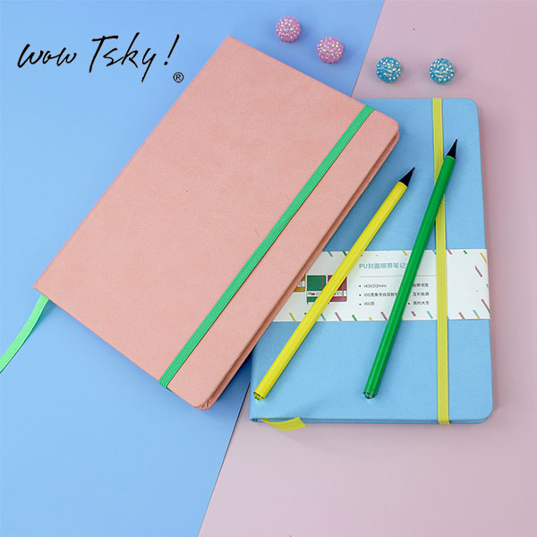 High Quality A5 PU Leather Notebook with Elastic TK-NB04