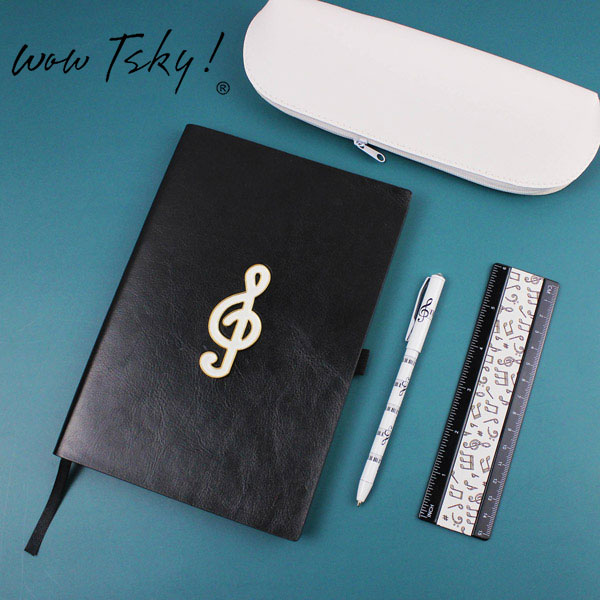 Black PU Leather A5 Music Notebook TK-MC07