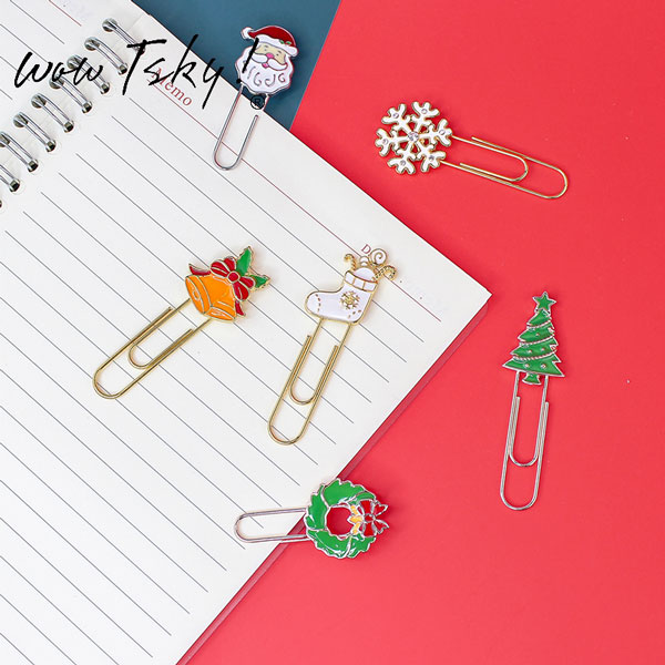 Creative Xmas Gift Metal Paperclips for Book TK-CM01