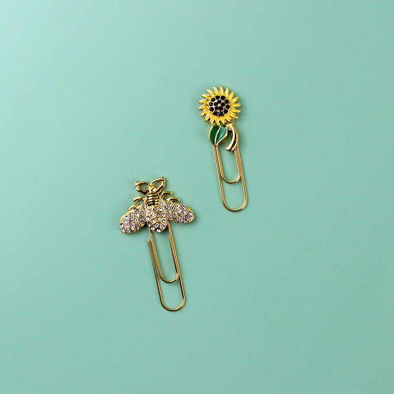 Novelty Bookmark Cute Bee Decorative Metal Paperclips TK-SP05