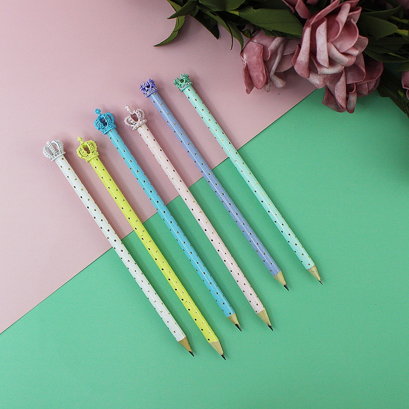 Personalized Colorful Crown Pencil for Gift and Souvenir TK-PC12