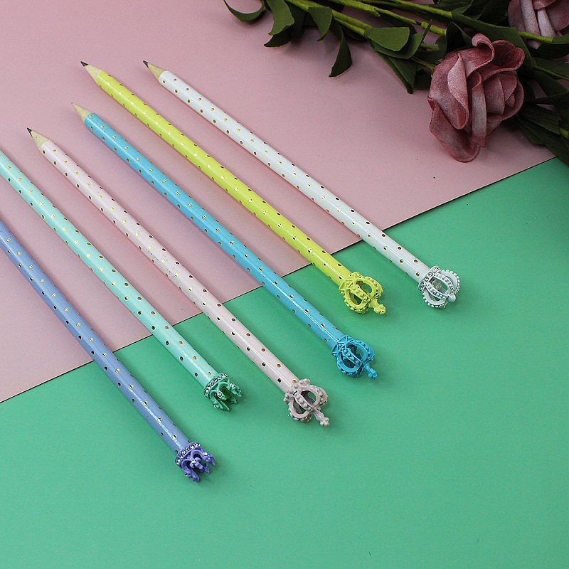 Personalized Colorful Crown Pencil for Gift and Souvenir TK-PC12