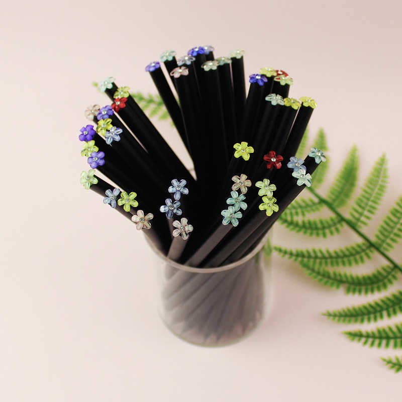 Back To School Black Pencil with Flower TK-PC14