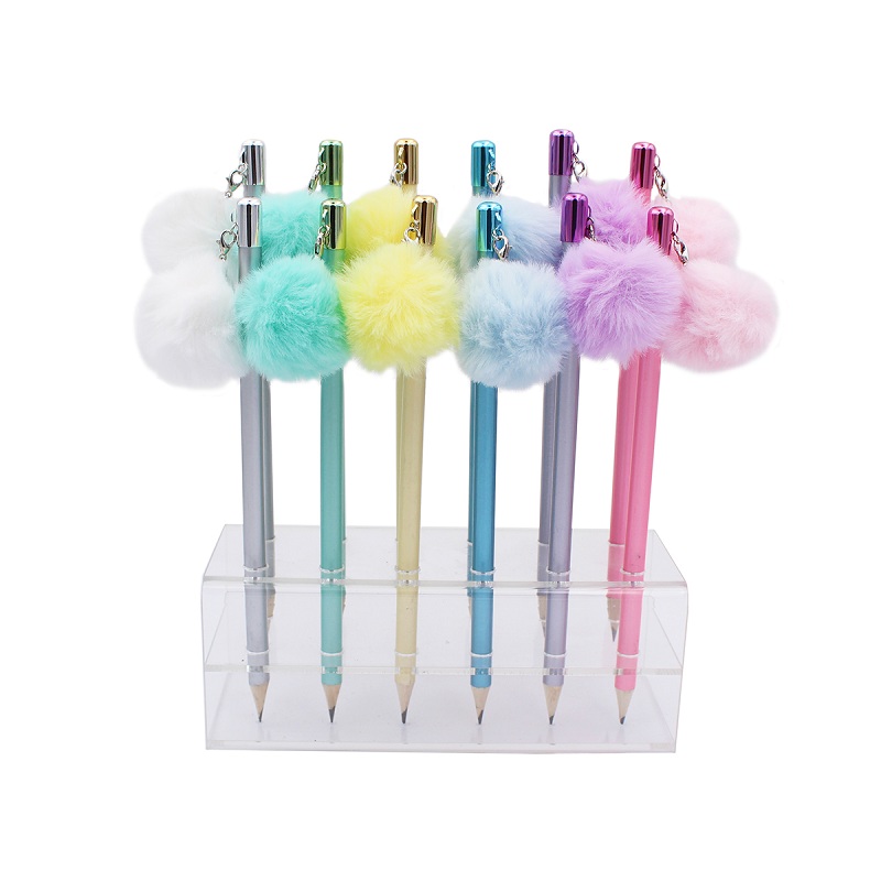 Creative Fluffy Cute Pencils with Pompom TK-PC15