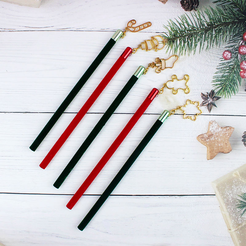 Christmas Design Velvet Pencil with Xmas Pendant TK-PC28