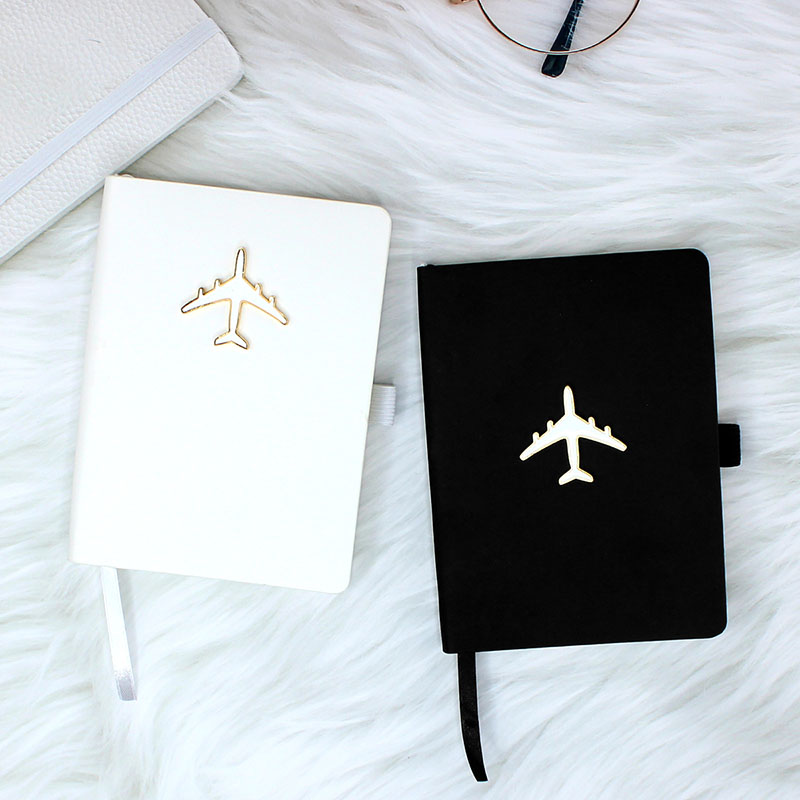 New Arrival A6 Leather Notebook with Fashion Airplane Charm TK-NB17